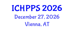 International Conference on Hydropower Plants and Power Systems (ICHPPS) December 27, 2026 - Vienna, Austria