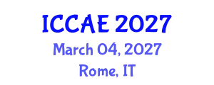 International Conference on Corrosion and Applied Electrochemistry (ICCAE) March 04, 2027 - Rome, Italy
