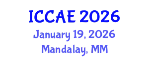 International Conference on Corrosion and Applied Electrochemistry (ICCAE) January 19, 2026 - Mandalay, Myanmar