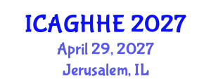 International Conference on Applied Geotechnics, Hydrology and Hydraulic Engineering (ICAGHHE) April 29, 2027 - Jerusalem, Israel