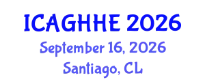 International Conference on Applied Geotechnics, Hydrology and Hydraulic Engineering (ICAGHHE) September 16, 2026 - Santiago, Chile