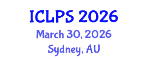 International Conference on Law and Political Science (ICLPS) March 30, 2026 - Sydney, Australia