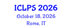 International Conference on Law and Political Science (ICLPS) October 18, 2026 - Rome, Italy