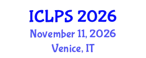 International Conference on Law and Political Science (ICLPS) November 11, 2026 - Venice, Italy