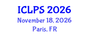 International Conference on Law and Political Science (ICLPS) November 18, 2026 - Paris, France