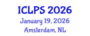 International Conference on Law and Political Science (ICLPS) January 19, 2026 - Amsterdam, Netherlands
