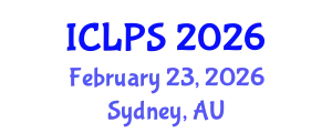 International Conference on Law and Political Science (ICLPS) February 23, 2026 - Sydney, Australia