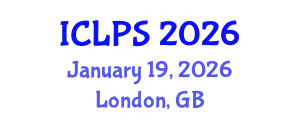 International Conference on Law and Political Science (ICLPS) January 19, 2026 - London, United Kingdom