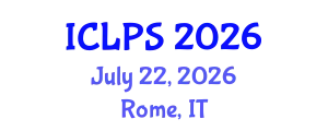 International Conference on Law and Political Science (ICLPS) July 22, 2026 - Rome, Italy