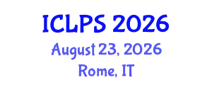 International Conference on Law and Political Science (ICLPS) August 23, 2026 - Rome, Italy