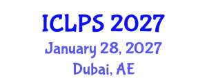 International Conference on Law and Political Science (ICLPS) January 28, 2027 - Dubai, United Arab Emirates