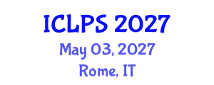 International Conference on Law and Political Science (ICLPS) May 03, 2027 - Rome, Italy