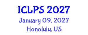 International Conference on Law and Political Science (ICLPS) January 09, 2027 - Honolulu, United States