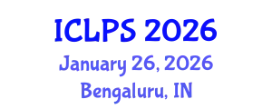 International Conference on Law and Political Science (ICLPS) January 26, 2026 - Bengaluru, India
