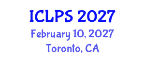 International Conference on Law and Political Science (ICLPS) February 10, 2027 - Toronto, Canada