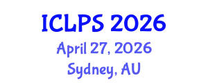 International Conference on Law and Political Science (ICLPS) April 27, 2026 - Sydney, Australia
