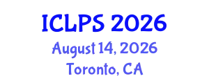 International Conference on Law and Political Science (ICLPS) August 14, 2026 - Toronto, Canada