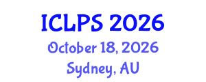 International Conference on Law and Political Science (ICLPS) October 18, 2026 - Sydney, Australia
