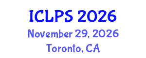 International Conference on Law and Political Science (ICLPS) November 29, 2026 - Toronto, Canada