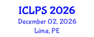 International Conference on Law and Political Science (ICLPS) December 02, 2026 - Lima, Peru