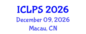 International Conference on Law and Political Science (ICLPS) December 09, 2026 - Macau, China