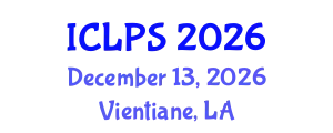 International Conference on Law and Political Science (ICLPS) December 13, 2026 - Vientiane, Laos