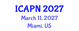 International Conference on Ageing, Psychology and Neuroscience (ICAPN) March 11, 2027 - Miami, United States