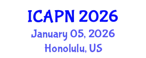 International Conference on Ageing, Psychology and Neuroscience (ICAPN) January 05, 2026 - Honolulu, United States