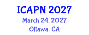 International Conference on Ageing, Psychology and Neuroscience (ICAPN) March 24, 2027 - Ottawa, Canada