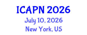 International Conference on Ageing, Psychology and Neuroscience (ICAPN) July 10, 2026 - New York, United States