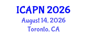 International Conference on Ageing, Psychology and Neuroscience (ICAPN) August 14, 2026 - Toronto, Canada