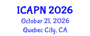 International Conference on Ageing, Psychology and Neuroscience (ICAPN) October 21, 2026 - Quebec City, Canada