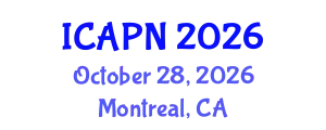 International Conference on Ageing, Psychology and Neuroscience (ICAPN) October 28, 2026 - Montreal, Canada