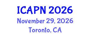 International Conference on Ageing, Psychology and Neuroscience (ICAPN) November 29, 2026 - Toronto, Canada