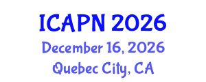 International Conference on Ageing, Psychology and Neuroscience (ICAPN) December 16, 2026 - Quebec City, Canada