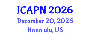 International Conference on Ageing, Psychology and Neuroscience (ICAPN) December 20, 2026 - Honolulu, United States