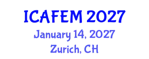International Conference on Advanced Finite Element Methods (ICAFEM) January 14, 2027 - Zurich, Switzerland