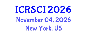 International Conference on Resilience and Sustainability of Civil Infrastructure (ICRSCI) November 04, 2026 - New York, United States