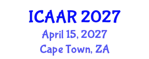 International Conference on Antibiotics and Antibiotic Resistance (ICAAR) April 15, 2027 - Cape Town, South Africa