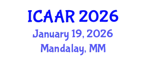 International Conference on Antibiotics and Antibiotic Resistance (ICAAR) January 19, 2026 - Mandalay, Myanmar