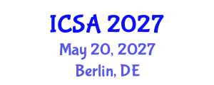 International Conference on Structure and Architecture (ICSA) May 20, 2027 - Berlin, Germany
