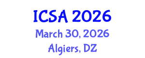 International Conference on Structure and Architecture (ICSA) March 30, 2026 - Algiers, Algeria