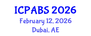 International Conference on Psychological and Behavioural Sciences (ICPABS) February 12, 2026 - Dubai, United Arab Emirates
