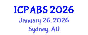 International Conference on Psychological and Behavioural Sciences (ICPABS) January 26, 2026 - Sydney, Australia