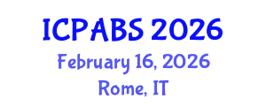 International Conference on Psychological and Behavioural Sciences (ICPABS) February 16, 2026 - Rome, Italy