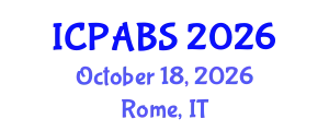 International Conference on Psychological and Behavioural Sciences (ICPABS) October 18, 2026 - Rome, Italy