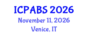 International Conference on Psychological and Behavioural Sciences (ICPABS) November 11, 2026 - Venice, Italy