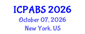 International Conference on Psychological and Behavioural Sciences (ICPABS) October 07, 2026 - New York, United States