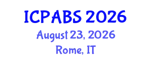 International Conference on Psychological and Behavioural Sciences (ICPABS) August 23, 2026 - Rome, Italy