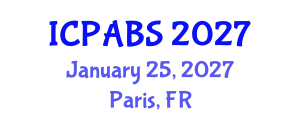 International Conference on Psychological and Behavioural Sciences (ICPABS) January 25, 2027 - Paris, France